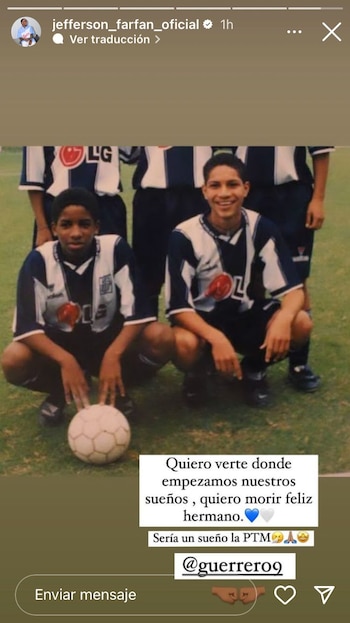 Publicación de Jefferson Farfán con