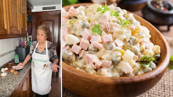 Conchita, cocinera de 83 años: “A veces, en vez de ensaladilla rusa, preparo ensaladilla piamontesa con patata, jamón York y tomates cherry”