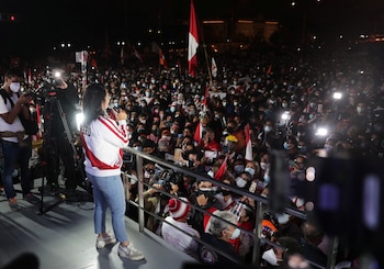 La candidata presidencial Keiko Fujimori