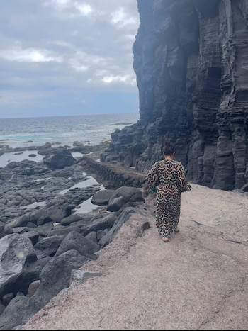 Candela Peña en la isla de El Hierro. (Instagram @candela_penya)