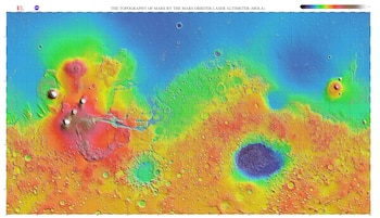 La topografía de Marte (NASA)