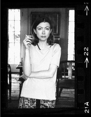 Joan Didion, durante un momento