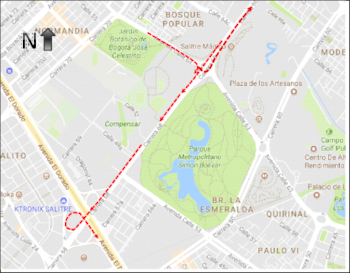 Medidas de movilidad definirán los accesos y desvíos alrededor del parque Simón Bolívar durante el Conciertazo de Verano y Gospel al Parque - crédito Google Maps / Secretaría de Movilidad