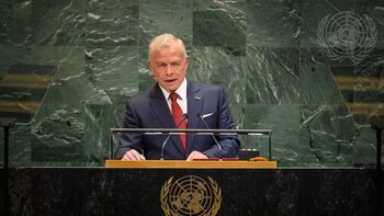 El rey jordano dice ante