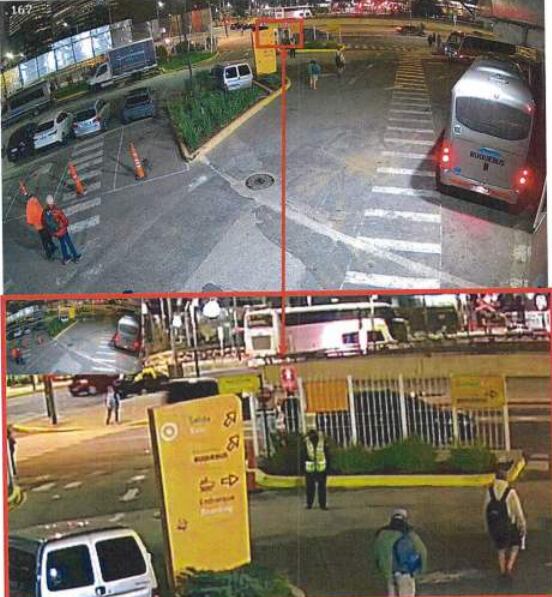 El rastro se les perdió cuando caminaban por la vereda de la avenida Antártida Argentina