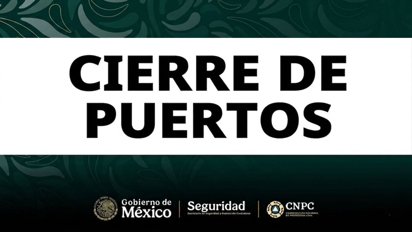 Cierre de puertos en el Pacífico dispuesto por la Semar ante riesgo marítimo.