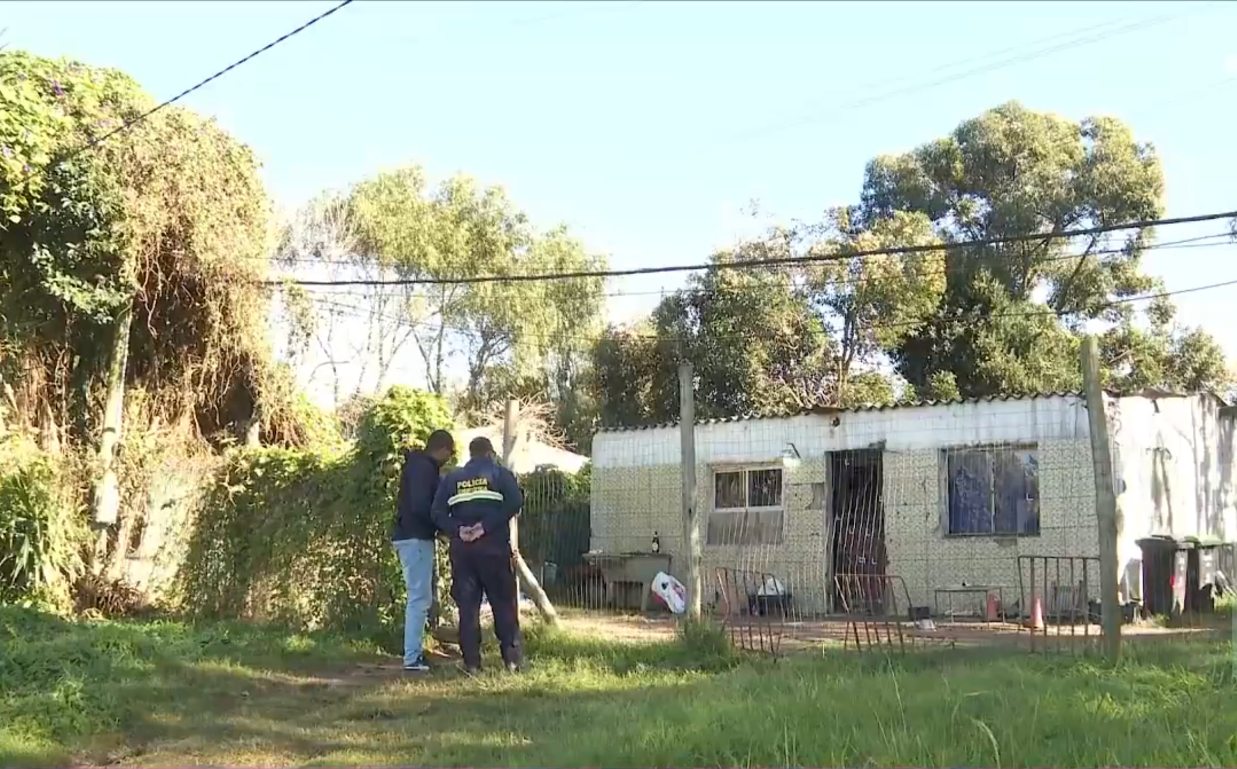 La casa del doble crimen en Uruguay (Captura Telemundo/Canal 12)