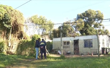 La casa del doble crimen en Uruguay (Captura Telemundo/Canal 12)