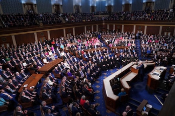Donald Trump during a joint