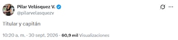 El reporte de Pilar Velásquez, periodista de Win Sports, sobre el debut de James Rodríguez como titular y su primera vez siendo capitán de Atlético Nacional - crédito @pilvarvelasquezv/X