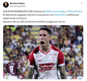 El delantero, de 26 años,