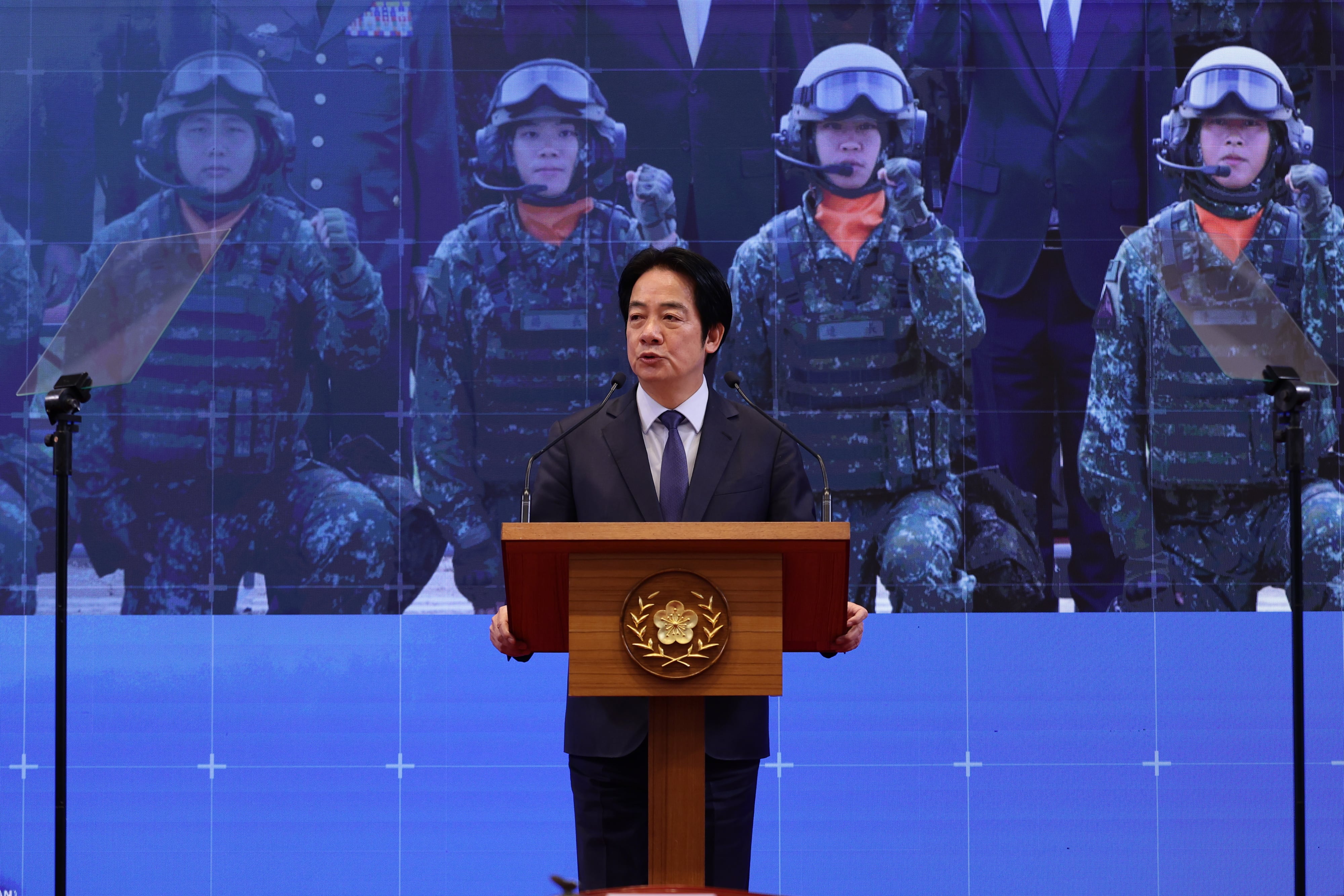 El presidente taiwanés, William Lai, durante una conferencia de prensa en Taipei el 11 de febrero (EFE)