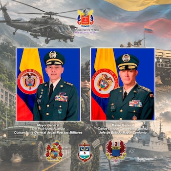 Designación del nuevo Comandante General de las Fuerzas Militares y de la cúpula militar - crédito prensa FF.MM.