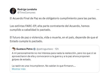 Trino de Timochenko sobre la