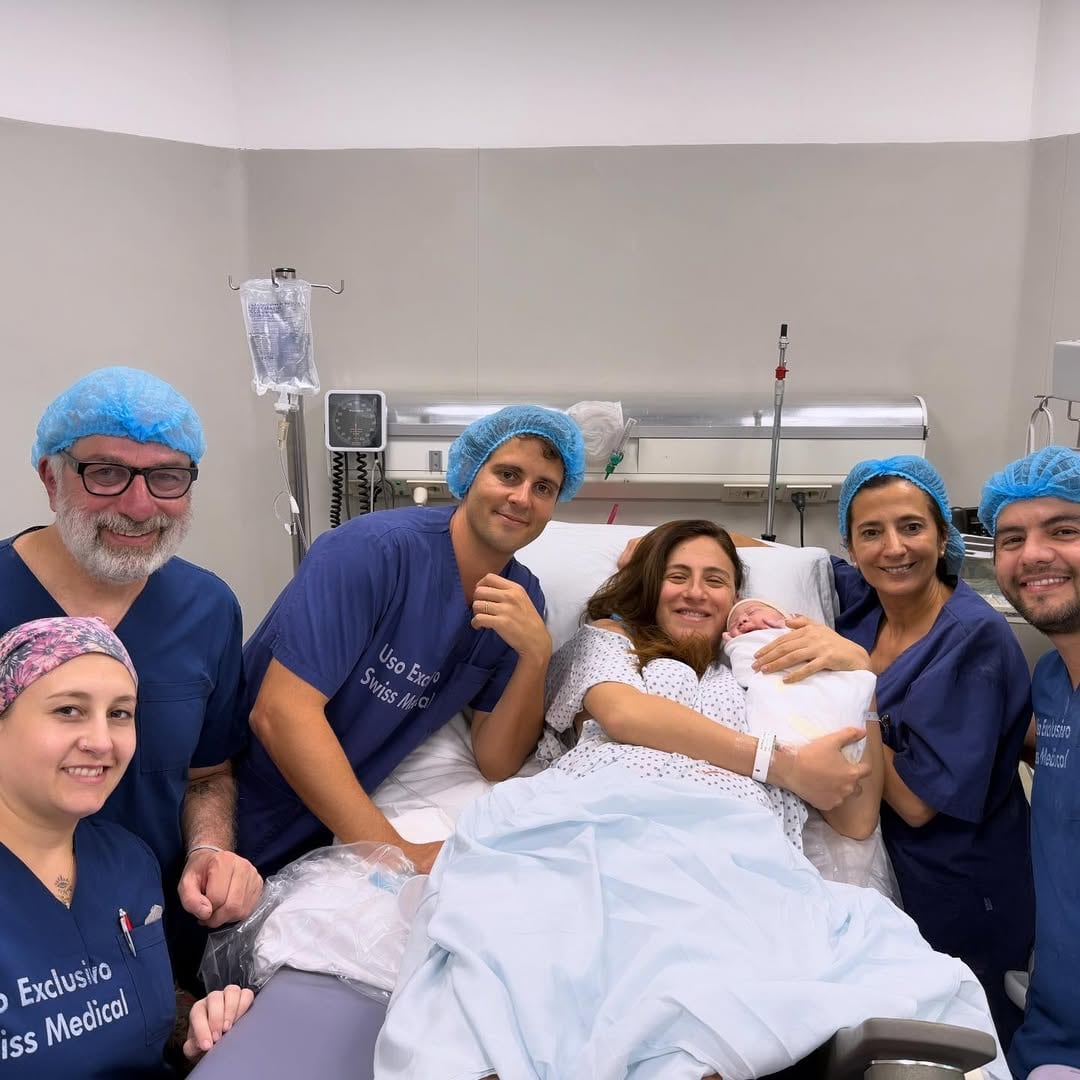 La periodista Carolina Amoroso a poco tiempo de dar a luz a su primer hijo, Vicente