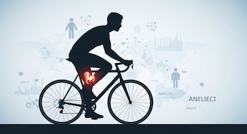 Ilustración muestra a un ciclista