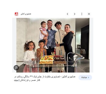 La noticia en irán del cumpleaños de Cristiano Ronaldo