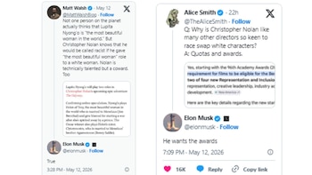Elon Musk volvió a criticar públicamente a Christopher Nolan por las decisiones de casting en La Odisea.