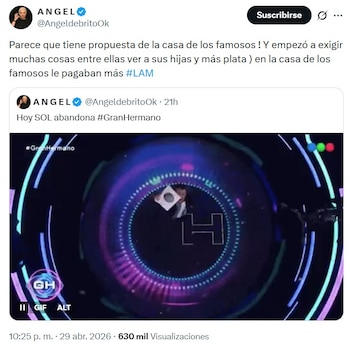 Sol Abraham habría solicitado aumento de cachet y licencias especiales para contactar a su hija en Gran Hermano 2026