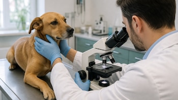 Lesiones en ojos y boca de perros: el veterinario advierte sobre la importancia del diagnóstico microscópico