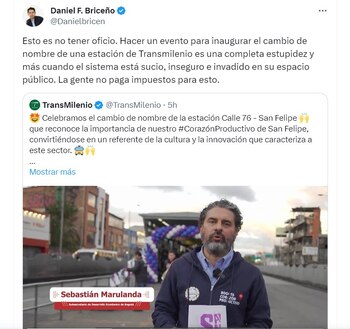 Daniel Briceño calificó la celebración