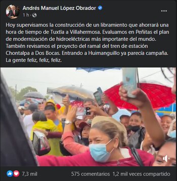 AMLO agradeció muestras de apoyo