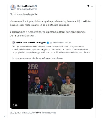 En sus redes sociales, el