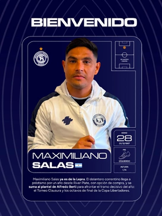 Maxi Salas es una de las caras nuevas de Independiente Rivadavia