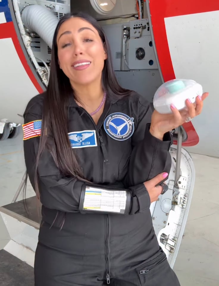 Gerardi viajó en 2023 como investigadora en una misión científica al espacio (Instagram/@kelliegerardi)