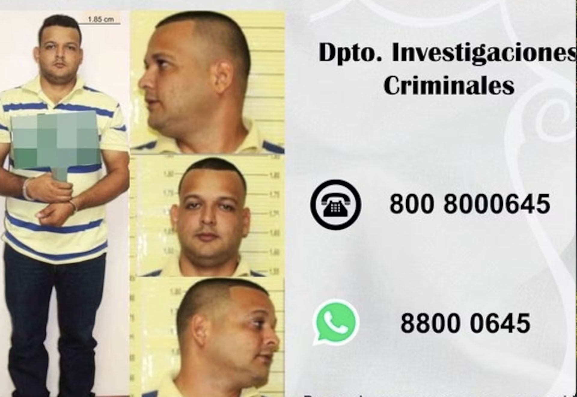 El Organismo de Investigación Judicial (OIJ) invita a la población a dar pistas sobre el paradero del del buscado delincuente