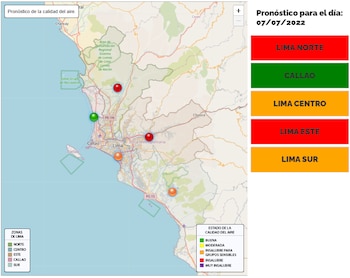 Conoce cuáles son los distritos de Lima que registran un mayor índice de contaminación del aire