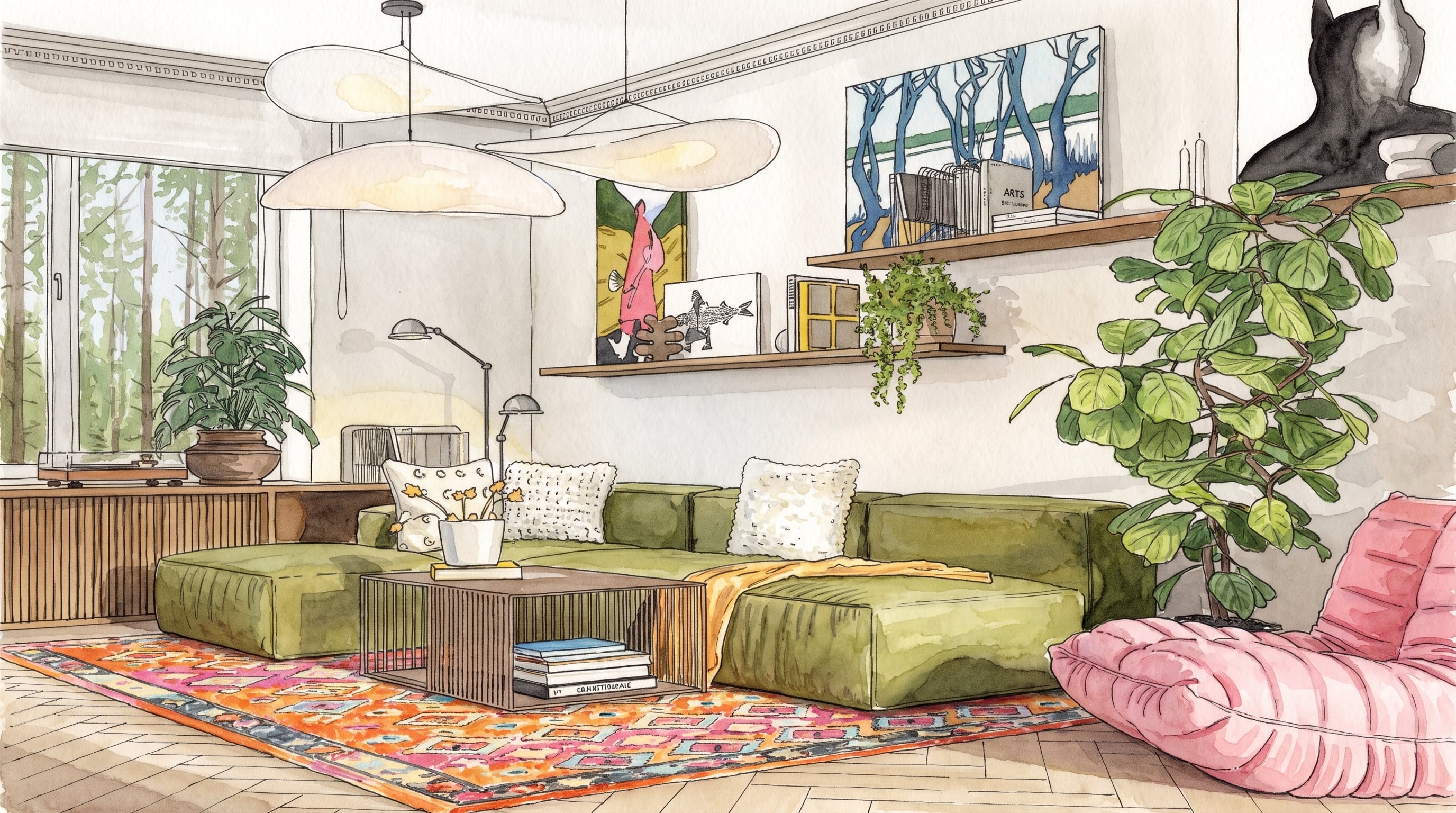 Un salón decorado con plantas. (Imagen Ilustrativa Infobae)