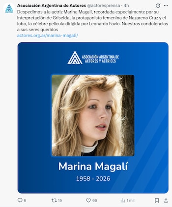 La historia detrás de Griselda, murió Marina Magalí a los 68 años