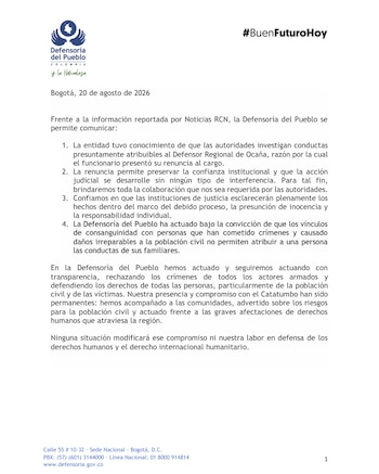 crédito suministrado a Infobae Colombia