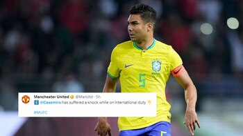 Casemiro sufrió un golpe previo
