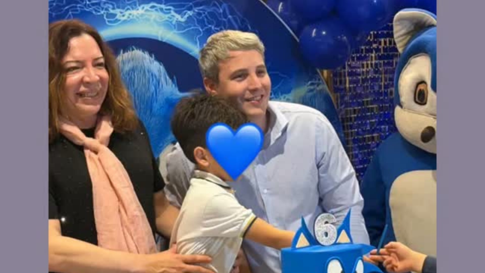 Lizy Tagliani y Sebastián Nebot celebraron el sexto cumpleaños de Tati con una fiesta temática de Sonic
