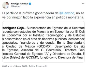 El periodista económico Rodrigo Pacheco