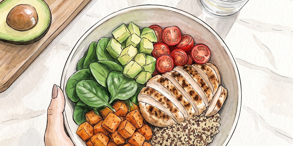 Cómo equilibrar carbohidratos, proteínas y grasas para comidas más completas