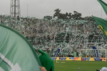 Más de 40.000 hinchas de Atlético Nacional llegaron al estadio Atanasio Girardot esperando la remontada - crédito Colprensa