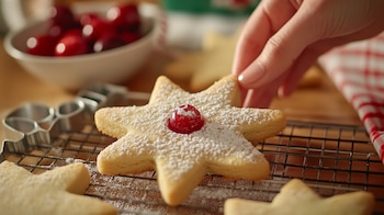 Las galletas navideñas en forma