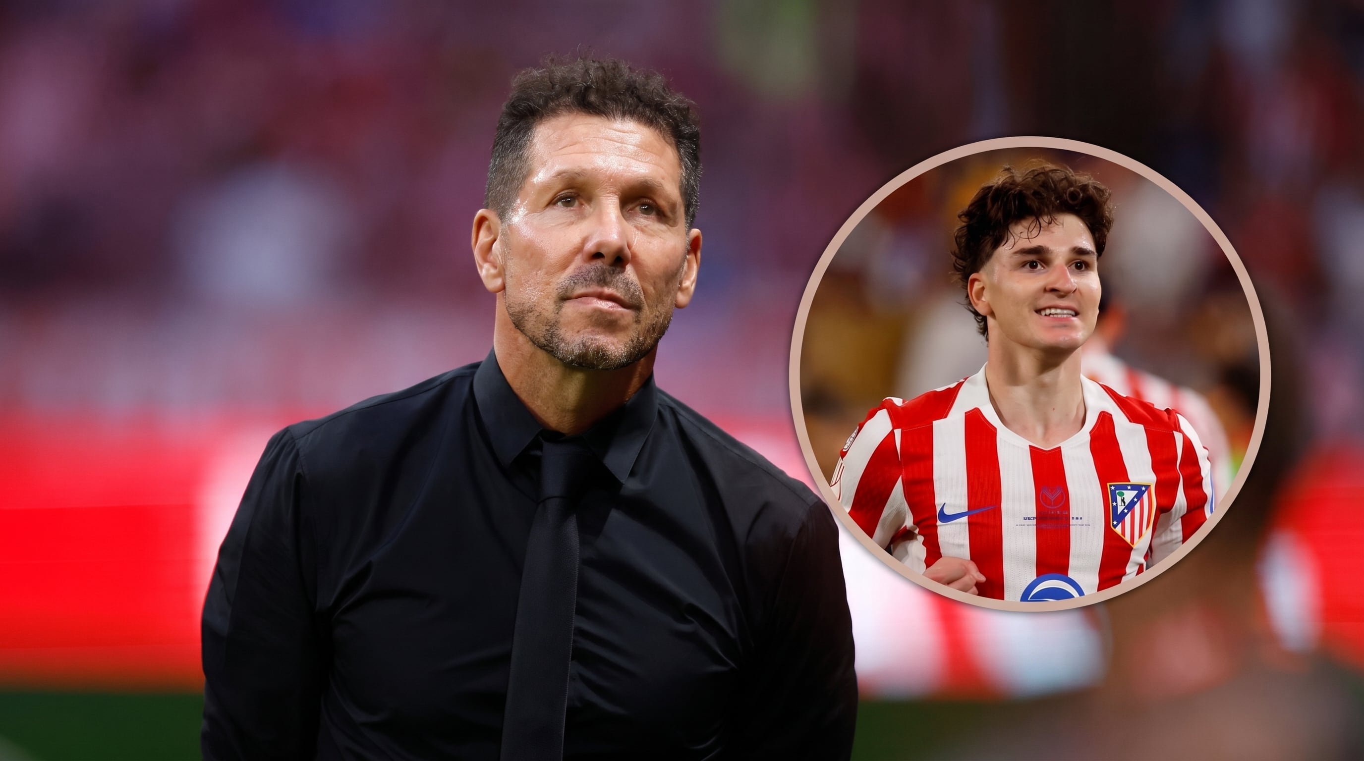 Diego Simeone habló de Julián Álvarez y los insultos que recibió por su ausencia en el debut de Atlético de Madrid ante Málaga (REUTERS/Thomas Peter)