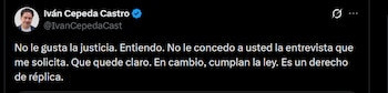 Iván Cepeda - crédito @IvanCepedaCast/X