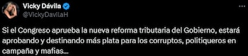 Pronunciamiento de Vicky Dávila sobre