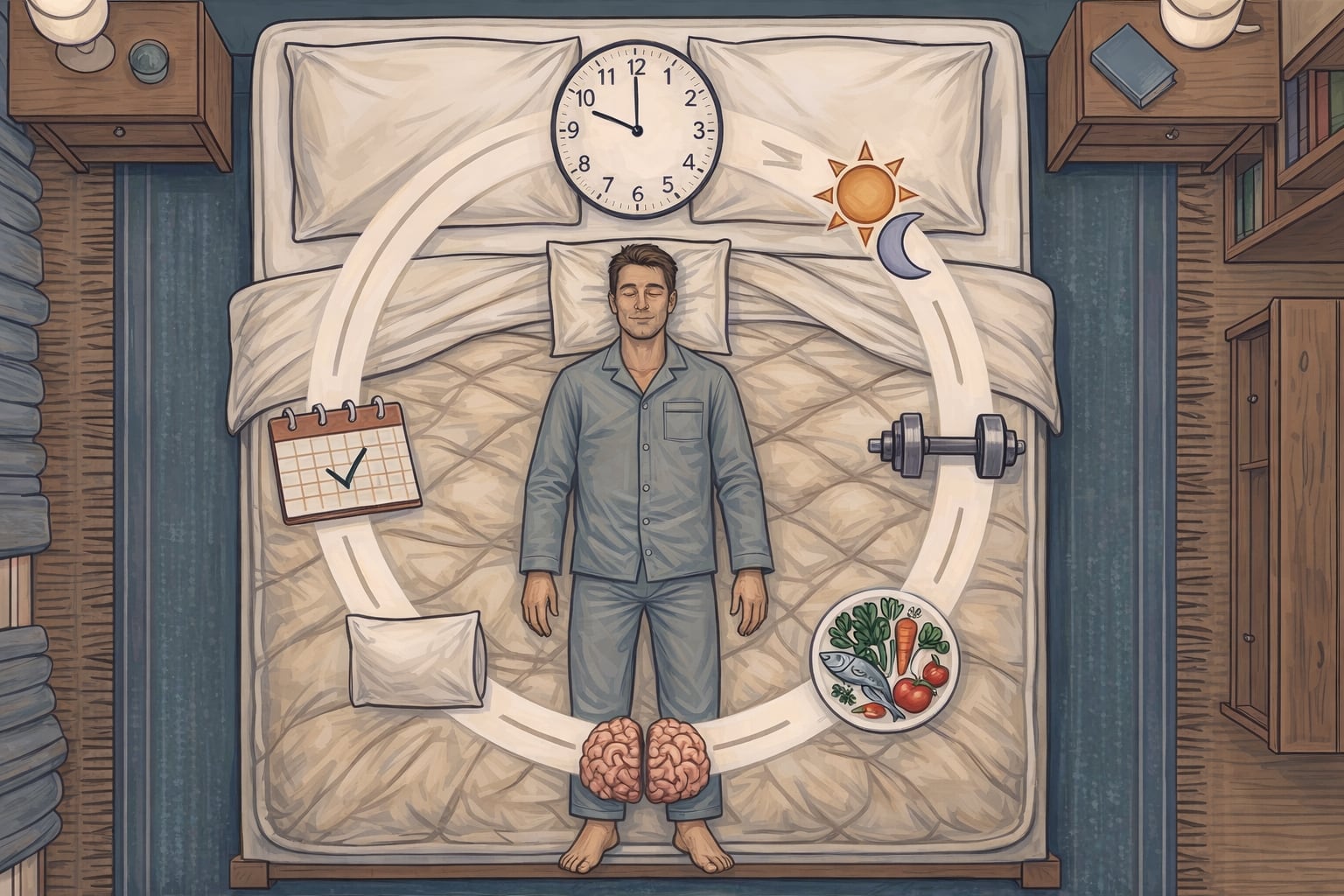 Dormir bien reduce el riesgo de enfermedades crónicas y mejora la calidad de vida, según expertos como Tim Spector (Imagen Ilustrativa Infobae)