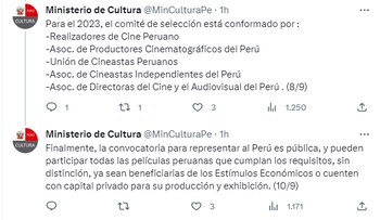 Ministerio de Cultura se pronuncia