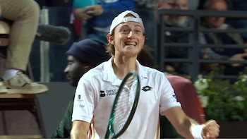 La reacción de Ignacio Buse a su formidable punto en el Masters 1000 de Roma que asombra en el circuito ATP: “Lindo momento”