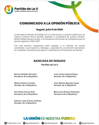 Comunicado Partido de la U