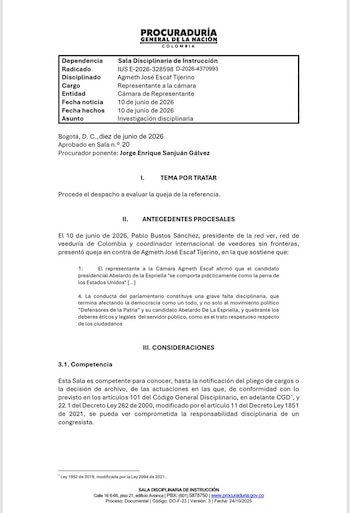 Procuraduría - crédito suministrada