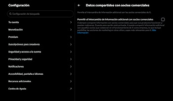 La configuración de privacidad se