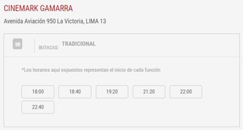 Funciones de Cinemark para ‘Taylor